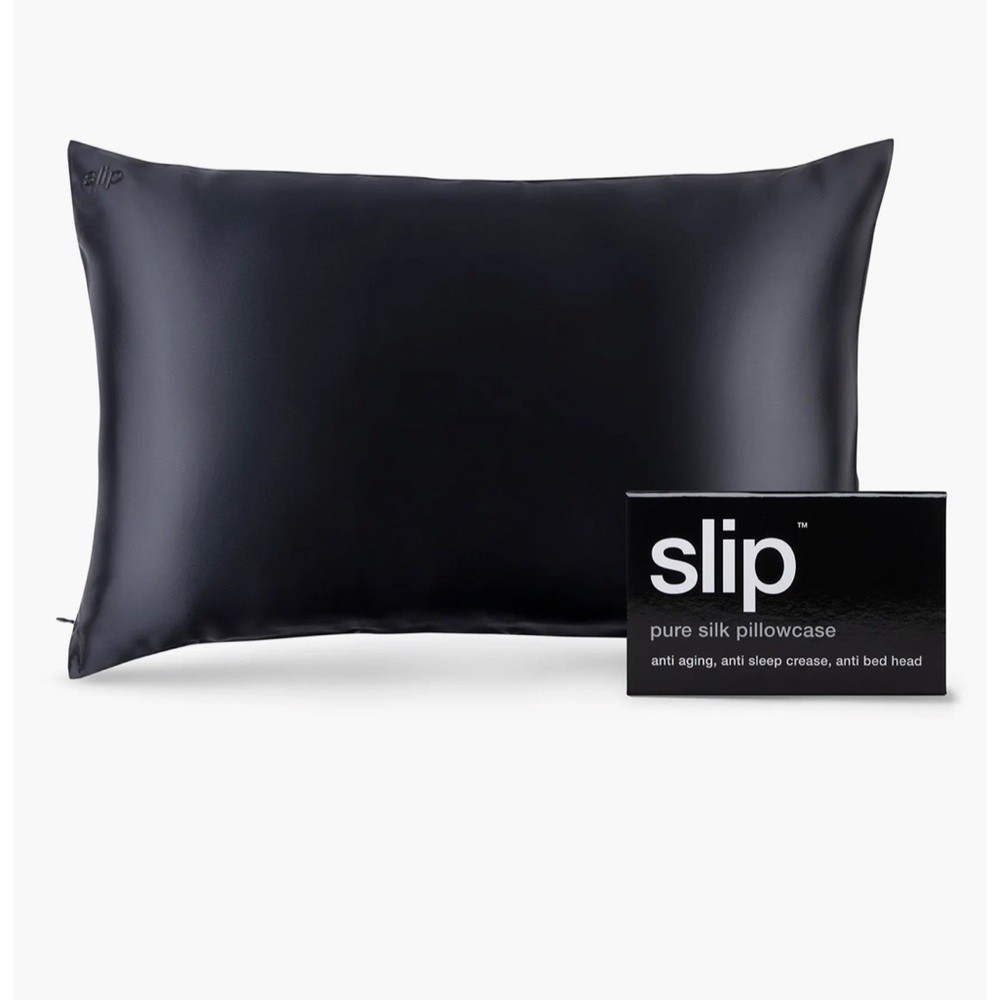 slip Black Pure Silk Pillowcase - Luxe Satin Finish